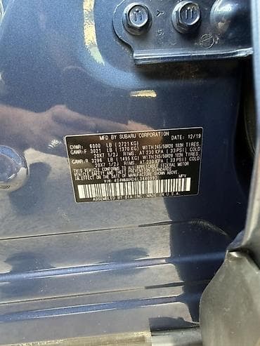 12 t: Subaru Ascent: 2020 г., 2.4 л, Автомат, Бензин, Внедорожник — 5