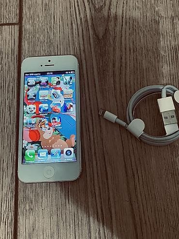 iphone xs: IPhone 5, Новый, 32 ГБ, Белый, Кабель — 1