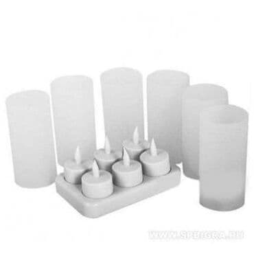 мощные садовые фонари на солнечных батареях: Светодиодные свечи с подзарядкой 12шт Светодиодные свечи с зарядным — 4