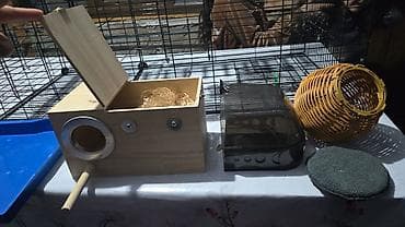 военная сетка: Большая многоуровневая клетка для волнистых попугаев и других мелких — 1