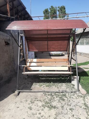 садовый дом: Садовые качели Металл, Со спинкой, С крышей — 1