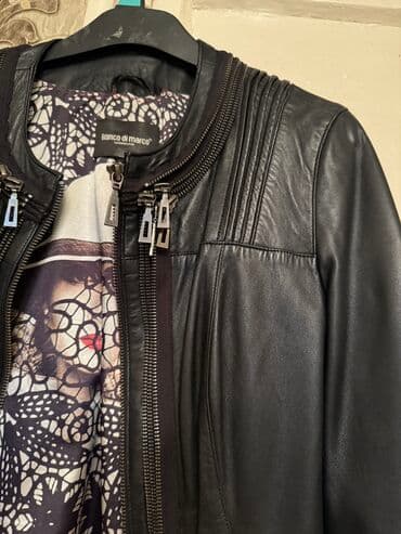 на железных номерах: Кожаная куртка, Косуха, Натуральная кожа, Приталенная модель, S — 3