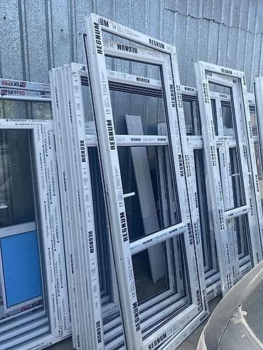 Готовое пластиковое окно, Тип окна: Стандартные, Декоративные особенности: Фрамуга, Без установки, Без рассрочки