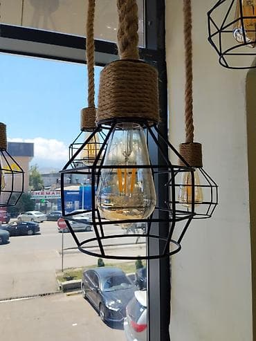 study lamp: Подвесная люстра в стиле лофт/эко - Конструкция: круглая — 2