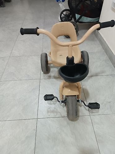 Детский трехколесный велосипед TRICYCLE - Цвет: бежевый с черными