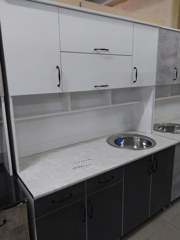 Кухуный гарнитур новый размер 1,5метр высота 2метр материал ламинат at lalafo.kg Кухуный гарнитур новый размер 1,5метр высота 2метр материал ламинат