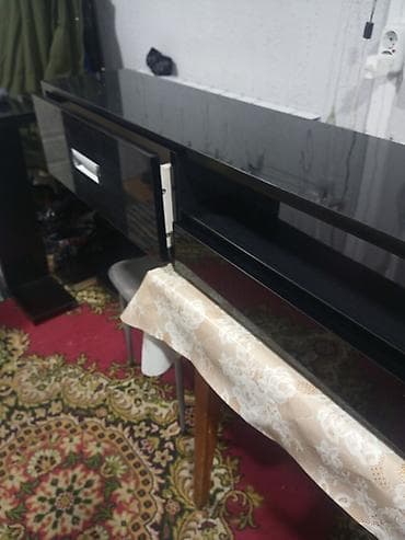 Комплектующие для мебели: Тумба и подставка для телевизора, Напольная, ЛДСП, цвет - Черный — 10