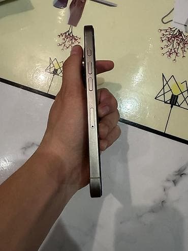 айфон за 1000 сом: IPhone 15 Pro, Б/у, 128 ГБ, Natural Titanium, Коробка, 80 % — 5