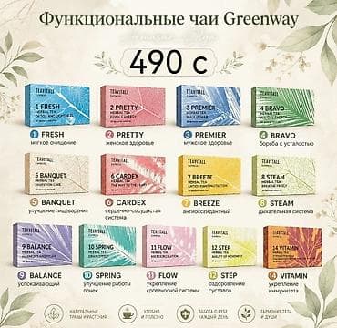 травяные: Функциональные чаи Greenway TEAVITALL EXPRESS Ассортимент травяных — 1
