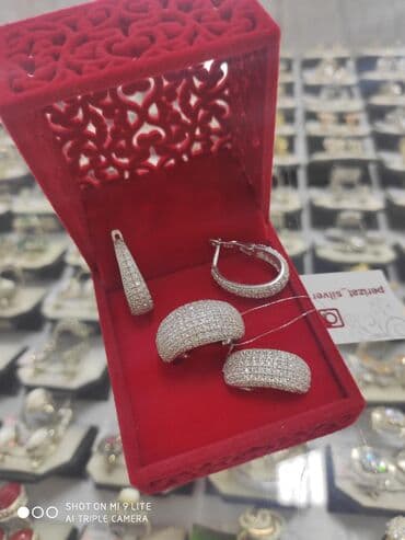 свадебные платья от производителя: Набор украшений, Проба 925, Женские, Новый — 3