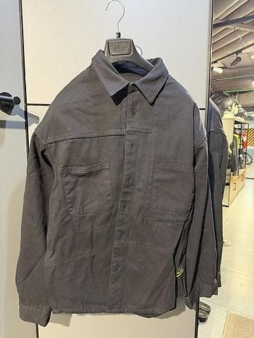 Рубашка-куртка (shacket) мужская, тёмно‑серый цвет. - Материал