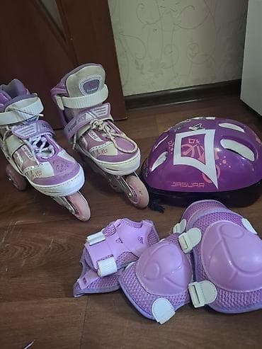 роллеры: Детский комплект для роликового катания, фиолетовый В комплект — 2