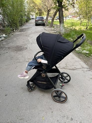 Коляска, Другой бренд, цвет - Черный, Б/у