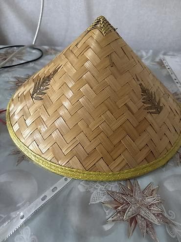 солом: Шляпа, Лето, Бамбук, Плетенная — 1