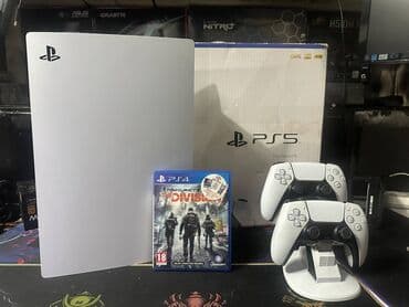 Sony PS5 FAT с дисководом в комплекте 2 джойстика и док станция + диск