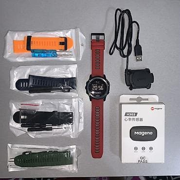 часы электронный: Спортивные часы часы, Garmin, GPS, Альтиметр, Барометр, Водонепроницаемые, Оригинал, Синхронизация с другими устройствами, Мужские, Б/у — 1