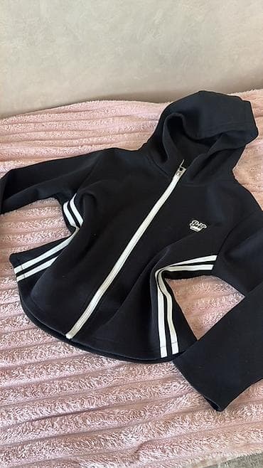 tech fleece: Детская спортивная кофта на молнии с капюшоном. - Цвет: черный с — 2