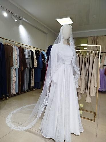 Эркектер кийими: Свадебное платье с фатой

- Цвет: белый (айвори
-размер 42 р. срочно — 5