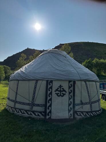 где можно купить палатку для отдыха: Аренда юрты, Каркас Деревянный, 75 баш, С полом, Стол, Стулья — 7