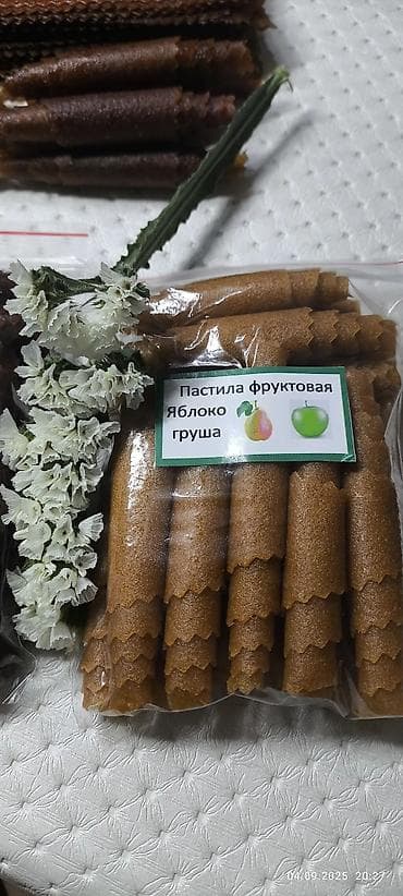 Азык-түлүктөр: Продаю натуральную пастилу разных вкусов. Сделана в дегидроторе, при — 5