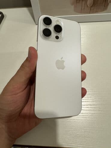 озу 16: IPhone 16 Pro Max, Колдонулган, 512 ГБ, Ак, Коргоочу айнек, Кабель, Куту, 99 % — 1