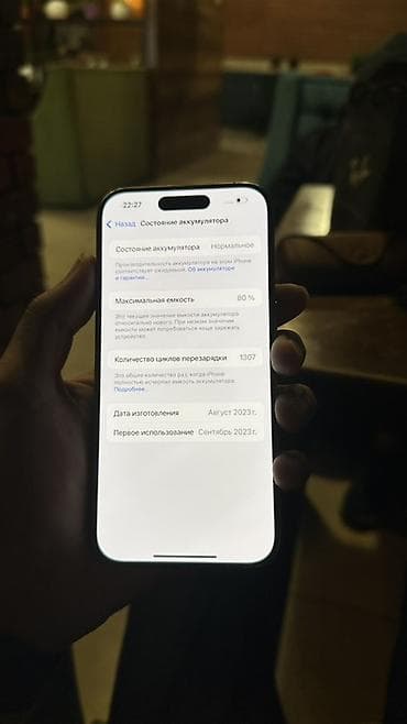 honor 9c: IPhone 15 Pro, 128 ГБ, Natural Titanium, 80 % — 1