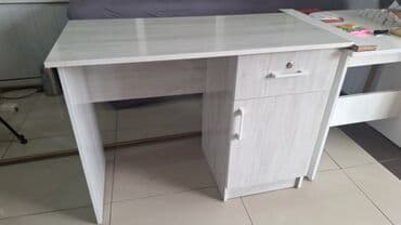 кухонный стол с стулями: Кеңсе эмереги комплекти, Металл, түсү - Боз — 4