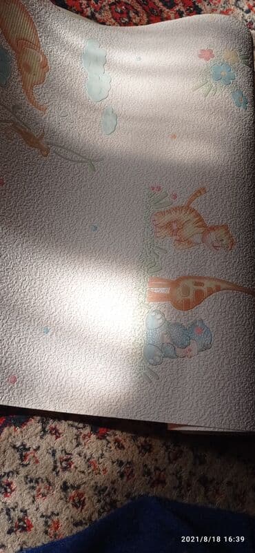 цена жидкие обои: 1-рулон красивых обоев с детским рисунком. Был про запас. Отдам за — 2