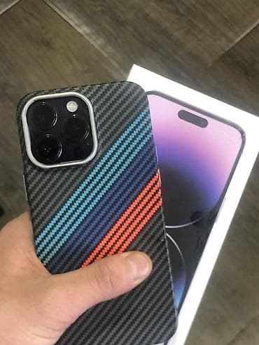 Техника и электроника: IPhone 14 Pro Max, Б/у, 256 ГБ, Deep Purple, Коробка, 79 % — 1
