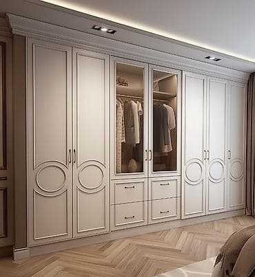 буфет кухоный: Шифоньер, шкаф для одежды, Прямой, МДФ — 1