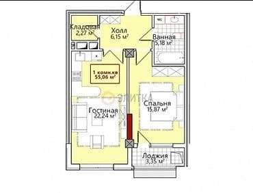 кут строй акция: 2 комнаты, 55 м², Элитка, Готовая ПСО (под самоотделку) — 4