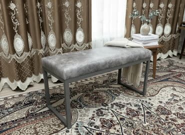 Банкетка, Новый, Без полок, цвет - Серый