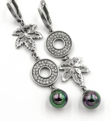 купить свадебное платье недорого: Серебряные длинные, вечерние, нарядные, свадебные серьги с — 4