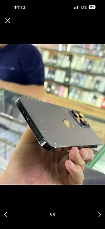 iphone 100: IPhone 14 Pro Max, Б/у, 256 ГБ, Черный, Чехол, 77 % — 7