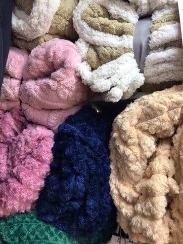 детское одеяло на овчине: Плед, Корея, Новый, Все сезоны, Двусторонний — 20