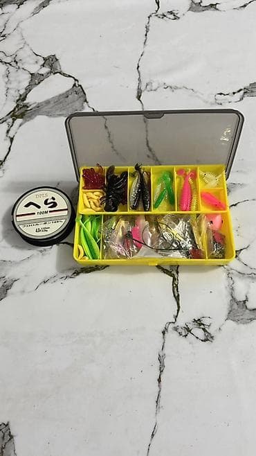 балык уулоо: Набор приманок для спиннинга с боксом Состав: - Пластиковый — 3