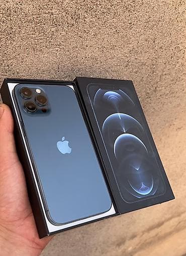 большой экран: IPhone 12 Pro Max, 128 ГБ, Pacific Blue, Коробка — 1