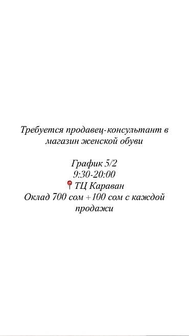 продавец обуви книга: Требуется Продавец-консультант в Магазин обуви, График: Пятидневка, Карьерный рост, Полный рабочий день — 1