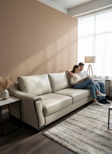 диван черный: Прямой диван, Трехместный — 1