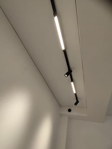 трековые светильник: Натяжной потолок Матовое Бесплатный замер, Монтаж, Демонтаж — 17