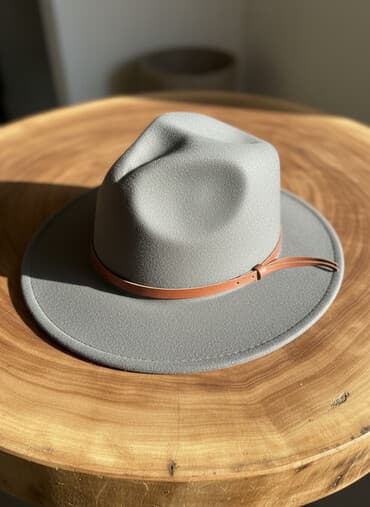 мед формы: Фетровая шляпа в стиле федора/трилби.(женская) - Материал: плотный — 1