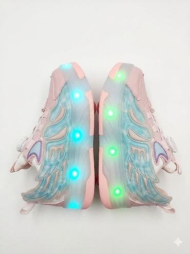 термо кроссы: Детские кроссовки-ролики с подсветкой - Формат 2 в 1: обычная обувь и — 3