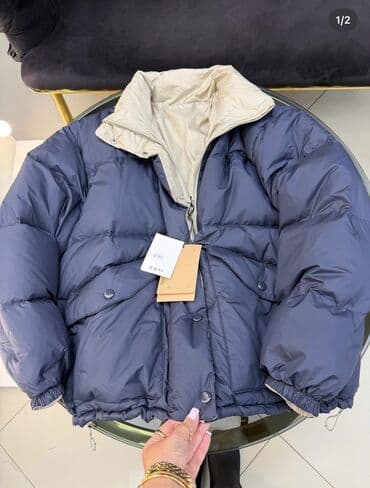 меховое пальто: Пуховик, Короткая модель, Двусторонняя модель, S — 2