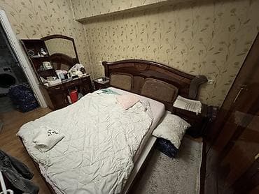 двухуров: Спальный гарнитур, Б/у, Двуспальная кровать, Шкаф, Комод, Дерево, Самовывоз, цвет - Коричневый — 2