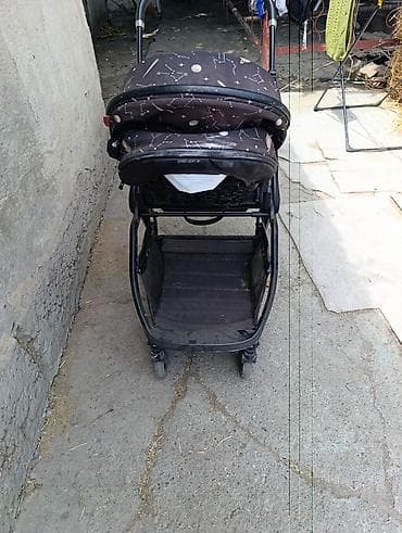 Детский мир: Коляска, Babystone, цвет - Черный, Б/у — 4