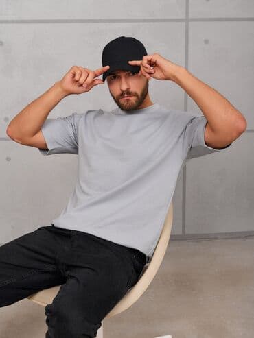 мужские футболки с широким вырезом: Мужская футболка оверсайз, от 10шт скидка Идеальный пошив - Цвет — 4