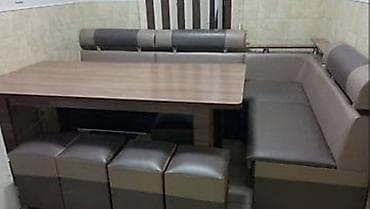 куплю кухонный уголок бу: Кухонный мягкий уголок, ЛДСП, цвет - Коричневый — 1