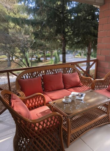 снять домик в горах: Коттедж, КОТТЕДЖ | Радуга West, Кош-Көл, Сауна, Барбекю, Батут — 1