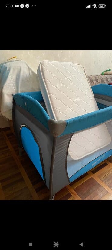 Шкафы: Детская кроватка складная .С ортопедическим матрасом 9000сом — 1