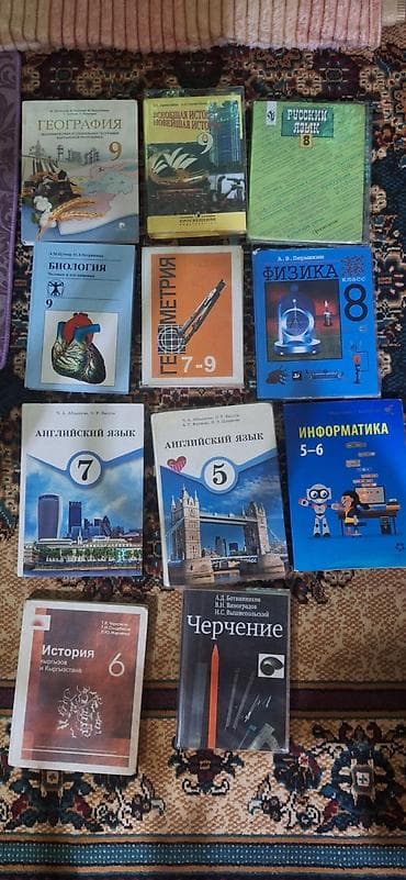 кники: Подборка школьных учебников (разные классы и предметы): - География — 1